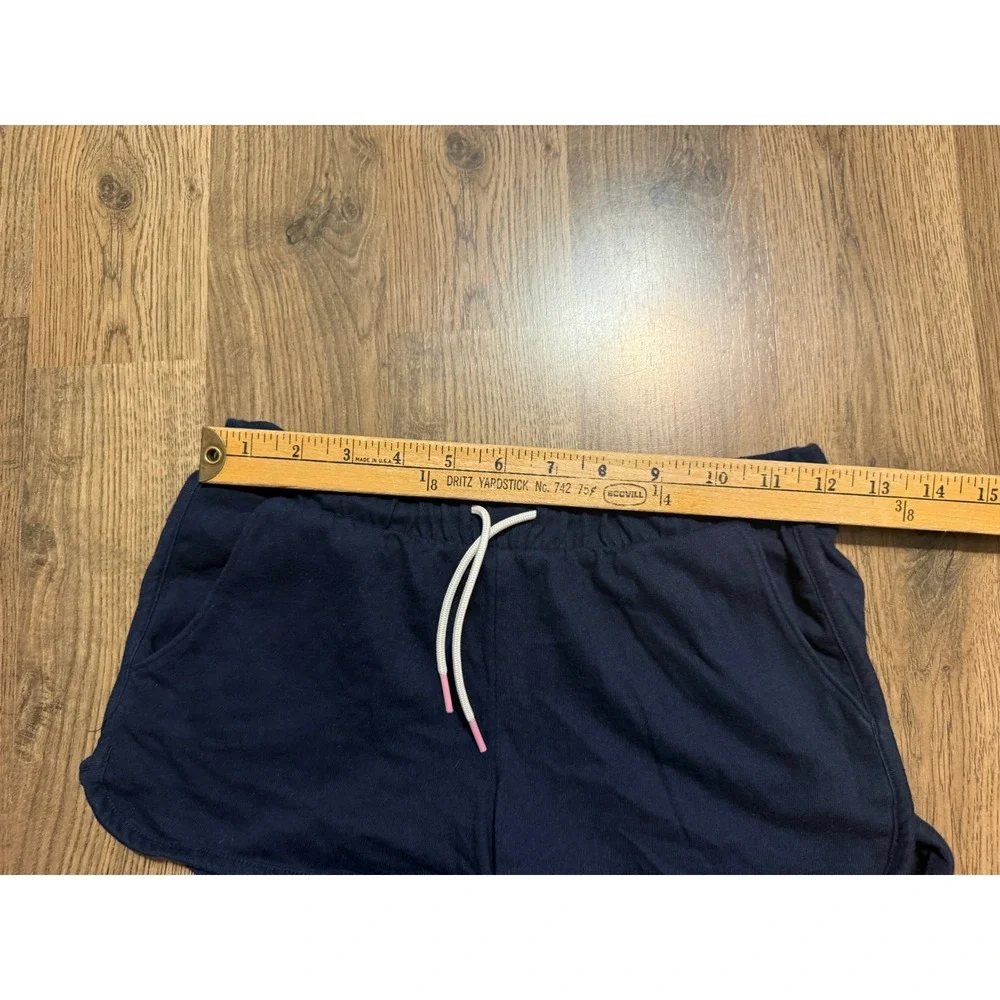Old Navy Shorts Girls L 10-12 Navy Blue Kids Dolphin Hem Drawstring Excellent